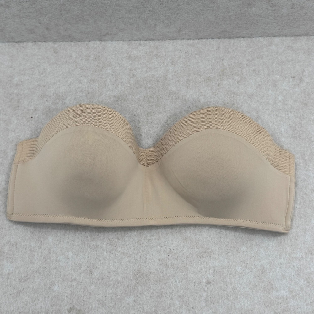 LIVELY Strapless Bra 32B Beige Nude Minimalist Seamless Neutral Everyday Basic